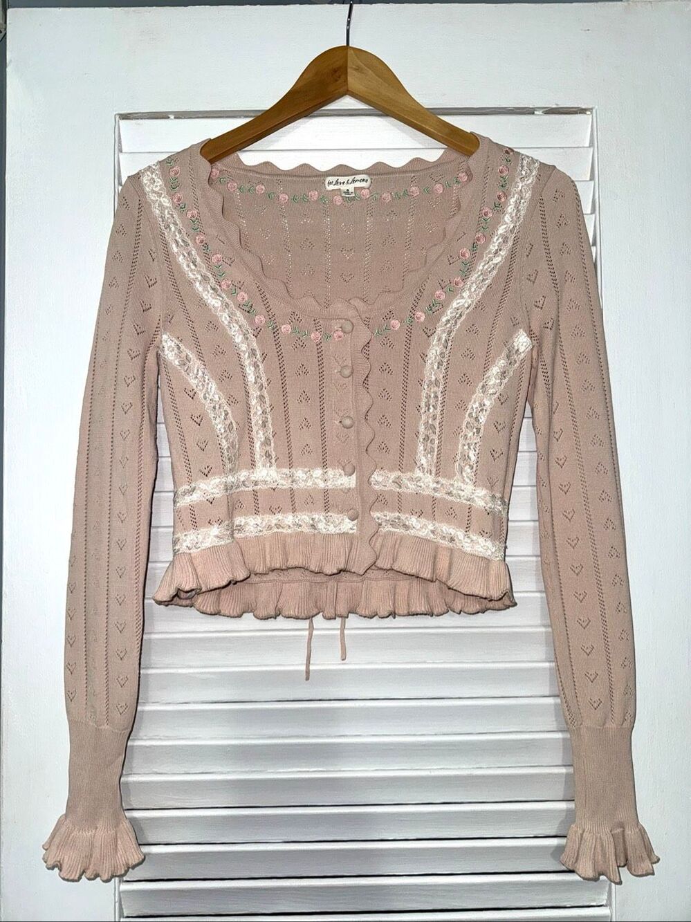 For Love & Lemons X Victoria’s Secret Eloise Knit Cardigan Size S - Picture 5 of 13